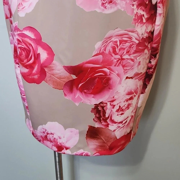 Calvin Klein Tan & Pink Floral Dress - Picture 5 of 14